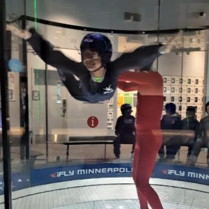 Child in Skydiving Simulator