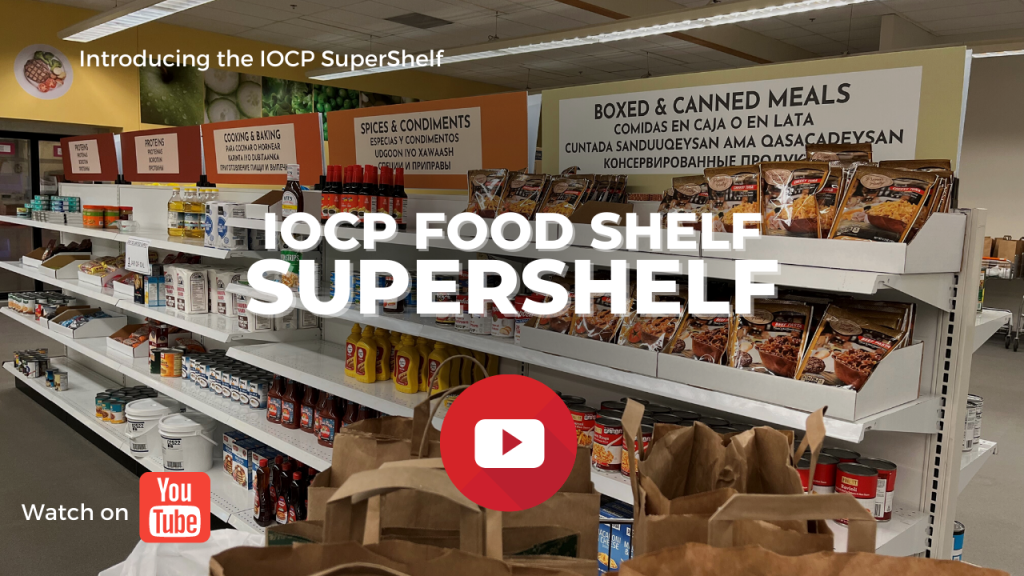 Patrick at IOCP tours through and talks about the benefits of the Food Shelf in Plymouth, Minnesota